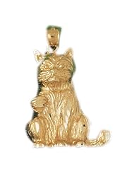 CleverEves 14K Gold Pendant Cat 7.9 - Gram(s)