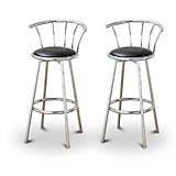 Set of 2 29" Metal Swivel Barstools - Great for RVs and Boats