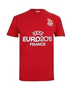 EURO 16 Camiseta Manga Corta Spain Badge (Rojo)