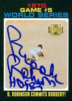 Brooks Robinson Autographed/Hand Signed Baseball Card (Baltimore Orioles) 2001 Topps Archives #331