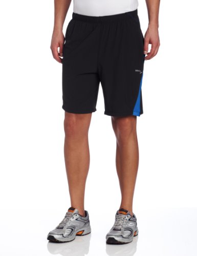 Saucony Men's Interval 2-1 Short (Black/Enduro Blue, Large) On Sale