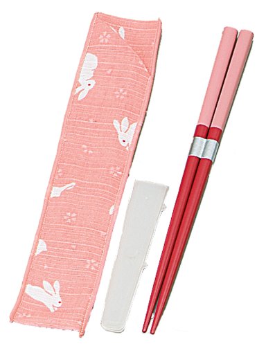 HAKOYA 箸袋(箸キャップ付)セット ピンクうさぎ 53605