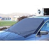 Premium Windshield Snow Cover - Sizes for ALL Vehicles - Covers Wipers - Snow, Ice, Frost Guard - No More Scraping! - Door Flaps - Windproof Magnetic Edges