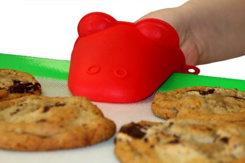 Silicone Baking Mat - 4 Pc Set - 11"x 16.5" Tray Liner, 2 Pot Holders, One Silicone Trivet, Bonus Cookie Recipe Ebook - FDA Approved - Best Non-stick Sheet for Baking Cookies, Rolling Dough, Kid Crafts - Easy Clean, Best Value - Rated -40 F to 475 F