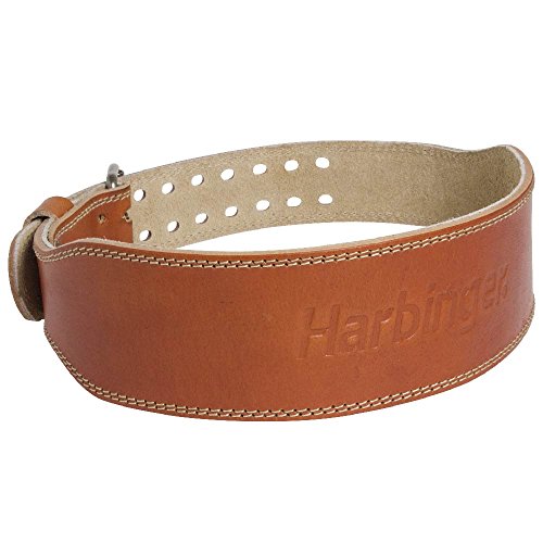 Harbinger Classic Oiled Leather Weightlifting Belt, 4Inch, XLarge