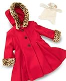 Trilogi Baby Girl Wool Coat with Leopard Fur