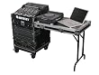 Odyssey FZ1112WDLX Flight Zone Ata Combo Rack With  Vertical Side Table: 11u Top Slant, 8u Vertical