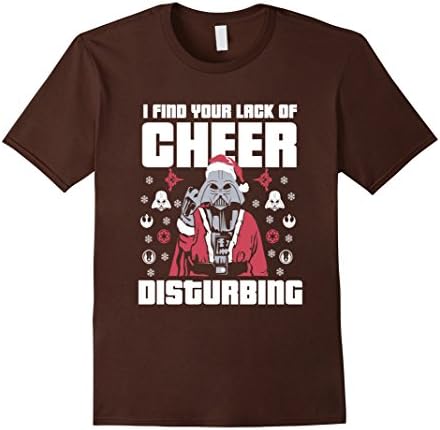 Men's Funny Christmas I Find Your Lack Of Cheer Disturbing T-Shirt Large Brown