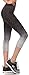 Simplicity Junior's Activewear Seamless Ombre Jacquard Capri Leggings Pants
