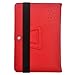 Foxnovo 4 in 1 PU Flip Case Screen Guard Stylus Pen Cleaning Cloth Set for Q88 Q8 7 inch Tablet PC Red
