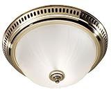 Broan 741BR 70 CFM Decorative Fan/Light, Polished Brass Finish