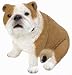 BULL DOG Fawn BULLDOG FIGURINE sits RESIN 510F