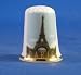 Porcelain China Collectable Thimble - Travel Poster Series Paris -- Free Gift Box
