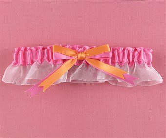 Fuchsia & Orange Darling Duo Garter