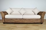 Rattan Direct Ltd. Conservatory furniture KINGSTON ABACA (Banana leaf) 3.5 Seater Designer Sofa