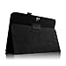 FINTIE (Black) Slim Fit Leather Folio Stand Case Cover Auto Sleep/Wake for Google Nexus 10 Inch Android Tablet- 8 Color Options