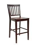 Vertical Slats Back Bar Stool
