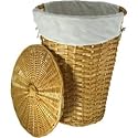 Canvas Lined Wicker Laundry Hamper