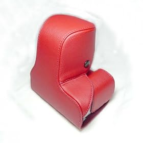 AST New Ever Ready Camera Case Bag Pouch + Shoulder Strap For Sony NEX7 NEX-7 - Red