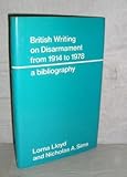 British writing on disarmament from 1914 to 1978 : a bibliography