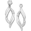 14K White Gold Diamond Earring Jackets - 0.20 Ct.