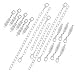 18 PIECE SILVER TONE MAGNETIC CLASP AND CHAIN EXTENDER SET (12 MAGNETIC CLASPS AND 6 CHAIN EXTENSION!)