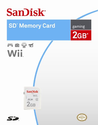 Sandisk 2GB Gaming SD Card For Nintendo Wii - Retail Pack