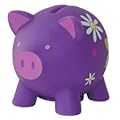 Piggy Coin Bank(ブタ貯金箱)フローラルパープル