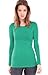 TS Green Woman Crew Neck Long Sleeve T-Shirt