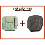 03 04 05 06 Cadillac Escalade Grey Leather Seat Cover bottom & foam LH by The Seat Shop
