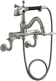 KOHLER K-331-4M-BN Finial Traditional Bath Faucet, Vibrant Brushed Nickel [並行輸入品]