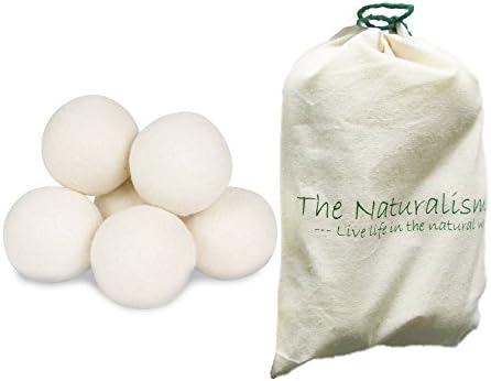 6-Pack Premium Wool Dryer Balls Nature's Gift From Himalaya & Hand-made Package in Nepal 100% Pure Premium Wool & All-natural Eco-friendly Fabric Softener & Nature's Solution to Soft Laundry -- The Naturalism