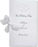 Gartner Studios Half Fold Program Paper, Platinum Hearts, 50-Count (61401)