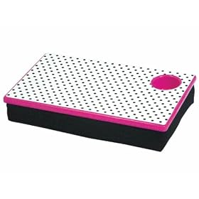 FREE SHIP Micro Black White Dot Lap Desk Tray Cup Holder by Roomitup