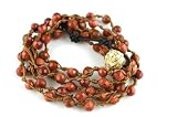 Faceted Sunstone Bead Wrap Bracelet