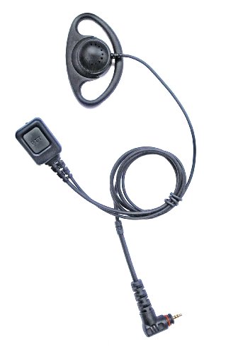 Motorola SL4000 radio earpiece D shape with inline microphone