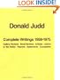 Donald Judd: The Complete Writings 1959-1975