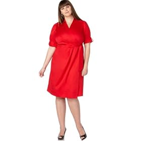 Buy AK Anne Klein Plus Size Dress, Rolled Sleeve Wrap by Anne Klein New York