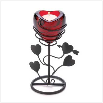Love In Bloom Red Candle Stand