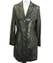 Avanti Women's Long Leather Coat Black L