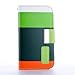 ATC Masione(TM) Apple iPhone 4/4S Credit Card Hard Shell Case Stand with Silicone Core + Screen Protector & Stylus (Wallet case Green+Navy Green+Orange)