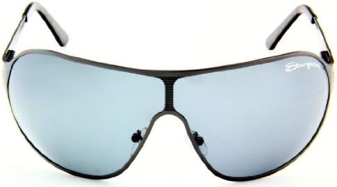 Sturgeon Men's Polarized Wrap Sunglasses Spring Hinge w/ Free Pouch-Polished Gun Metal