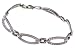 14K White Gold Diamond Cut Bracelet, 7 inch