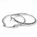 3mm Thickness Diamond Cut Hoop Earrings, Size: 2.8mm x 25mm