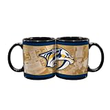 NHL Nashville Predators 11-Ounce Black Nostalgic Mug (2 Pack)