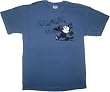 Felix the Cat Walking Comic Strip Blue T-shirt Tee