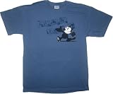  : Felix the Cat Walking Comic Strip Blue T-shirt Tee