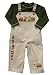 Good Lad Infant Boy Tan & Green Overall Set
