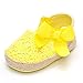 ESTAMICO Infant Girls' Net-Yarn Lace Bow Sandals Yellow US 4