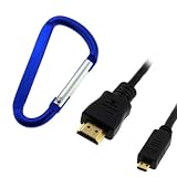 GTMax 10FT Micro HDMI to HDMI Cable + keychain Clip for Motorola Xoom Tablet , Atrix 4G MB860 , Droid X MB810 , Droid X2 , Droid Bionic XT865 , Targa, Droid 4, Droid RAZR MAXX; LG Optimus 2X P990, Optimus Black , Optimus 3D P920 , LG Revolution , LG Thrill ; HTC EVO 4G, Desire HD2 ; Nokia N8 , Nokia E7 ; Sony Experia Arc , Experia Neo ; Acer Iconia A500 / Olympus LS-20M ; ASUS Transformer Prime and more!